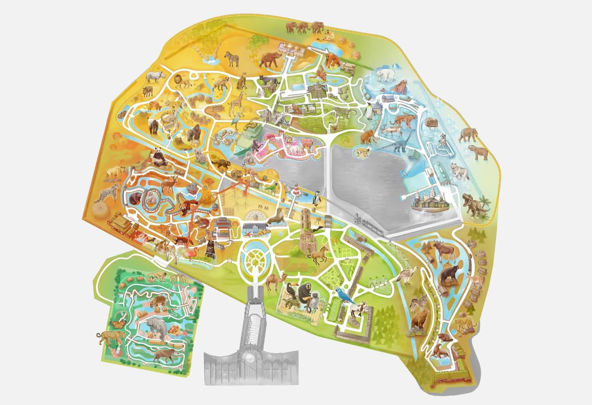 天堂动物园 Pairi Daiza园区地图