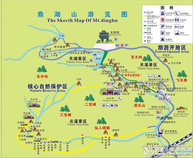 鼎湖山国家级自然保护区范围与空间格局图