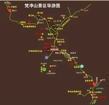 梵净山国家级自然保护区范围与空间格局图